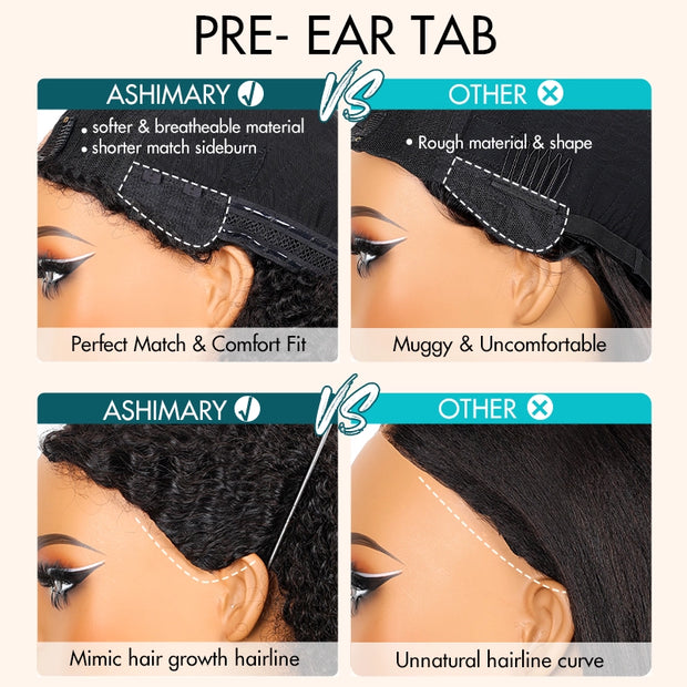 Ashimary pre ear tap for Upgrade Pull Go V part wig