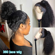 Pre Plucked Deep Wave 360 Lace Frontal Wig with Baby Hair Brazilian Hair