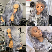 Flash Sale Grey Transparent HD Lace Body Wave Wig