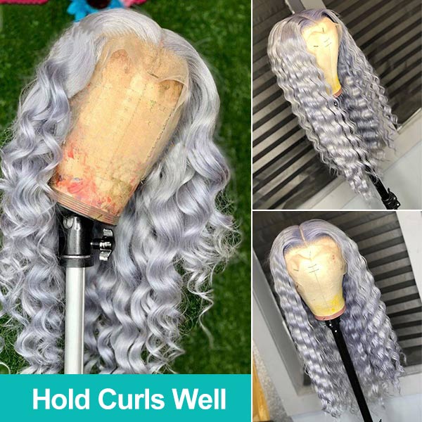 Flash Sale Grey Transparent HD Lace Body Wave Wig