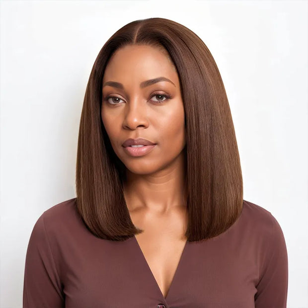 Double Drawn Pull Go 13x4 Lace Bob Wig 