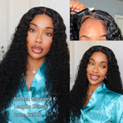 Ready to Wear Magic Wet and Wavy Pre Cut Lace Water Wave 2 in 1 Dry Straight & Wet Curly Wig with Pre Bleached Knots & Plucked Hairline