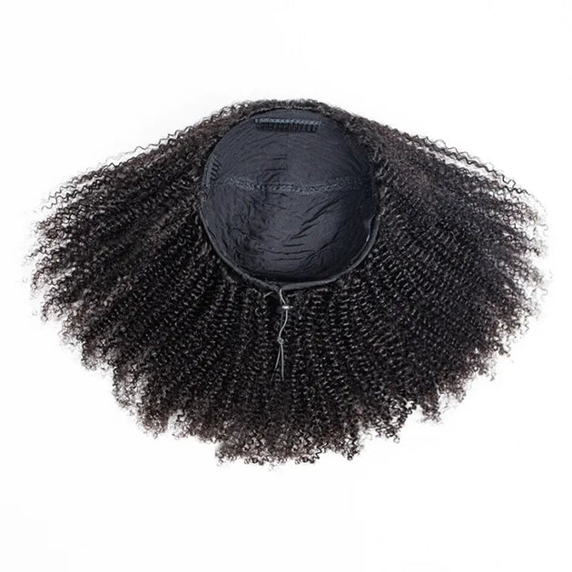 Half Wig with Drawstring Kinky Curly Ready To Go Wig 3 in 1 Half Wig H ...