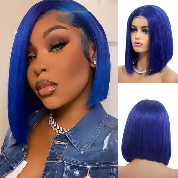 Cheap Colored Bob Short Blonde Bob Wig Human Hair Lace Front Wigs-AshimaryHair.com