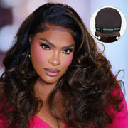 Flash Sale Highlight 360 Skin Lace Invisi-Strap Cozy Snug Fit Pre-Bleached & Pre-Plucked Human Hair Wig