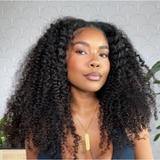 Flash Sale Kinky Curly 6x4.5 Pre-Cut Transparent Lace Closure Wig