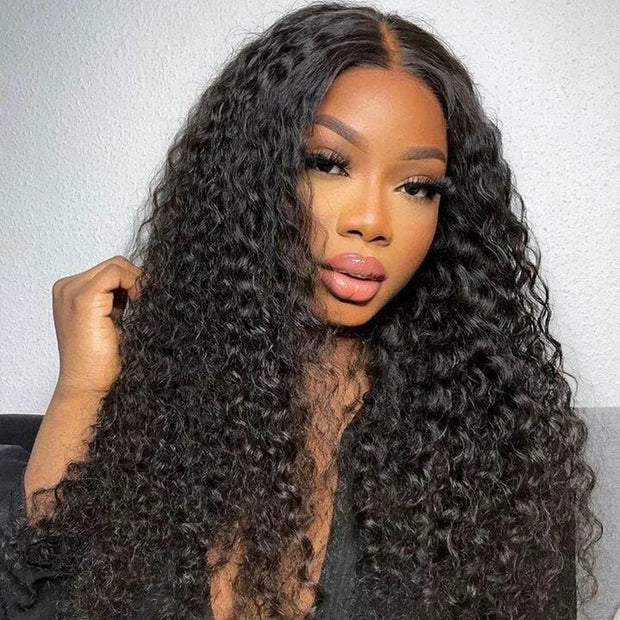 Flash Sale Deep Wave 5x5 Transparent Lace Closure Wig Affordable Human Hair 150% Density Wig