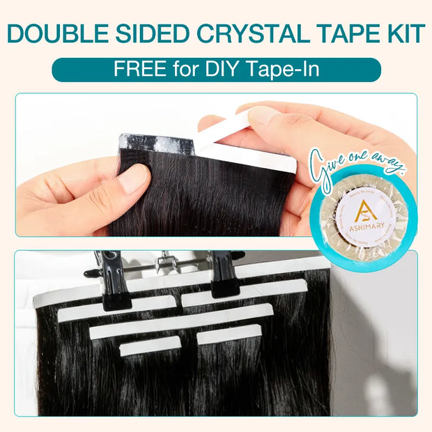 Straight / Kinky Curly / Yaki Straight Seamless Clip-in Hair Extensions Real Human Hair Pieces 140g 9pcs / 7pcs DIY Tape-in Extensions with Free Gifts