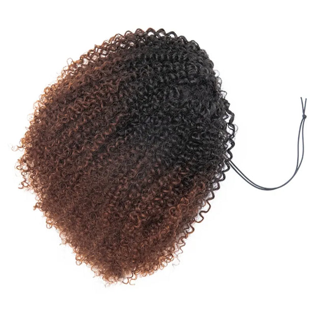 Half Wig with Drawstring Kinky Curly Ready To Go Wig 3 in 1 Half Wig Human Hair Affordable Wig