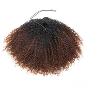 Half Wig with Drawstring Kinky Curly Ready To Go Wig 3 in 1 Half Wig Human Hair Affordable Wig