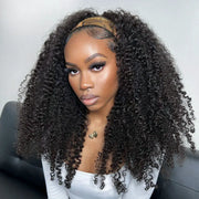 Half Wig with Drawstring Kinky Curly Ready To Go Wig