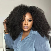 Half Wig with Drawstring Kinky Curly Ready To Go Wig