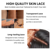 Water Wave Invisi Strap Snug Fit 360 Transparent Lace Frontal Bleached Knots Pre Cut Lace Wig