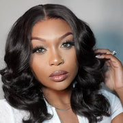 Pre-Styled Body Wave Short Bob Wig Transparent Lace Wigs