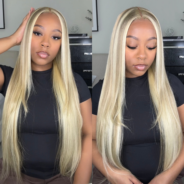 Flash Sale Blonde Balayage Highlight 13x4 Lace Frontal Human Hair Wig