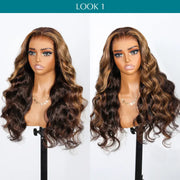 Ashimary PairUp Zippable Wig Highlight Body Wave Optional Replaceable Zip Lace Top 