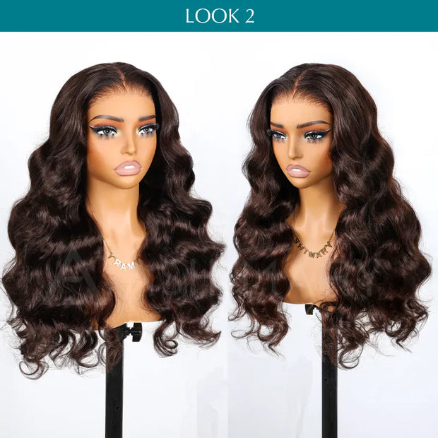 Ashimary PairUp Zippable Wig Highlight Body Wave Optional Replaceable Zip Lace Top 