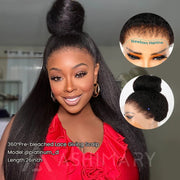 Glueless Newborn Hairline Invisi Strap 360 Skin Lace Frontal Kinky Straight Wig Pre-Everything Natural Look Human Hair Wig