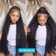 Pre-Braided Hair 10x6 Parting Max Pre Cut Transparent Lace Frontal Glueless Wig Put On & Go Human Hair