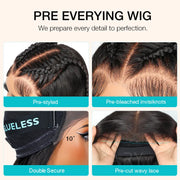 Pre Braid with Pre Baby Hair 10x6 Parting Max Pre Cut Transparent Lace