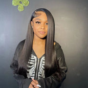 18-inch Yaki Straight Wig 13x4 Lace Front Wigs Pre Cut HD Lace Wig Fresh Length