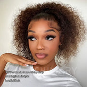 Chocolate Brown Water Wave Invisi Strap Snug Fit 360 Melting Lace Frontal Bleached Knots Glueless Lace Wig