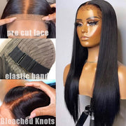 Wear & Go Pre Cut Lace HD Transparent Glueless Straight 4x4 5x5 6X4.5 Lace Closure Wig