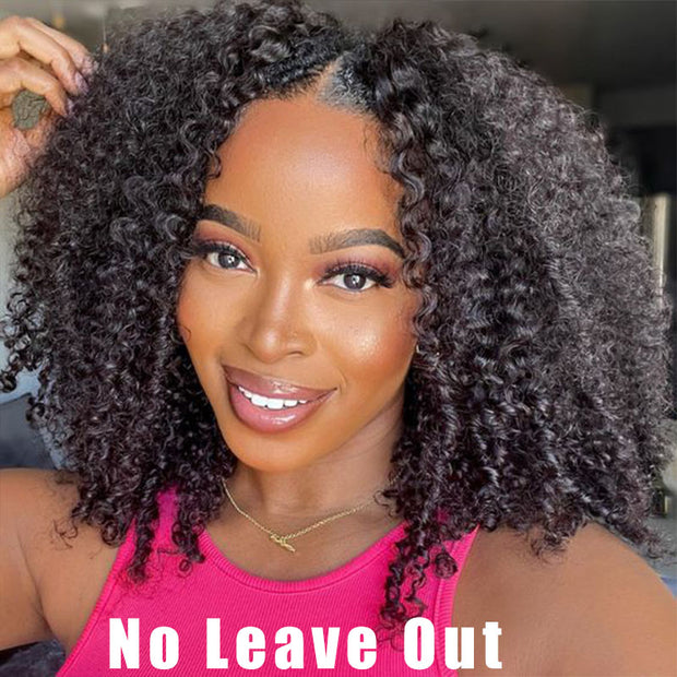 Flash Sale V Part Glueless Wig No Leave Out Quick & Easy Affordable Human Hair Wig