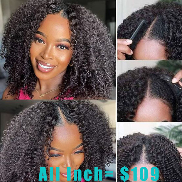 Flash Sale V Part Glueless Wig No Leave Out Quick & Easy Affordable Human Hair Wig