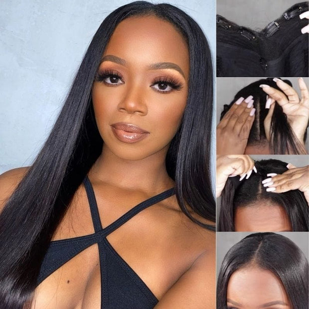 Flash Sale Ashimary V Part Glueless Wig With No Leave Out Quick & Easy