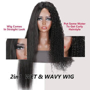 Ready to Wear Magic Wet and Wavy Pre Cut Lace Wig with Pre Bleached Knots & Plucked Hairline