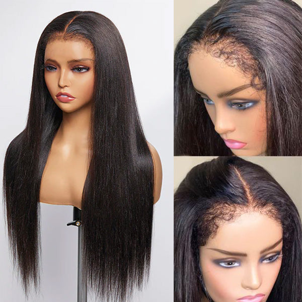 4C Edge Hairline-Straight Hair 13x4/13x6 HD Transparent Lace Front Wig ...