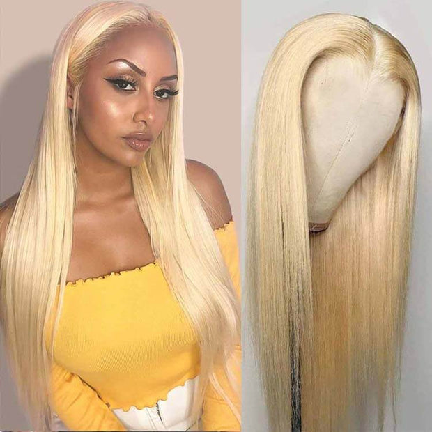 613 Blonde Lace Front Wig 13x4 HD Lace Wigs Straight Brazilian Hair ...