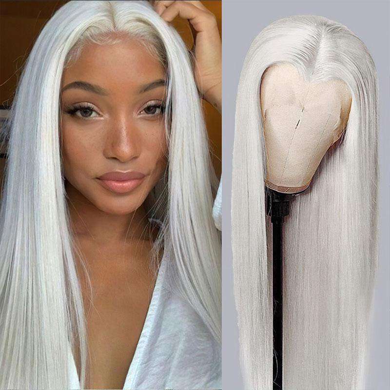 Snow white blonde lace cheapest front wig