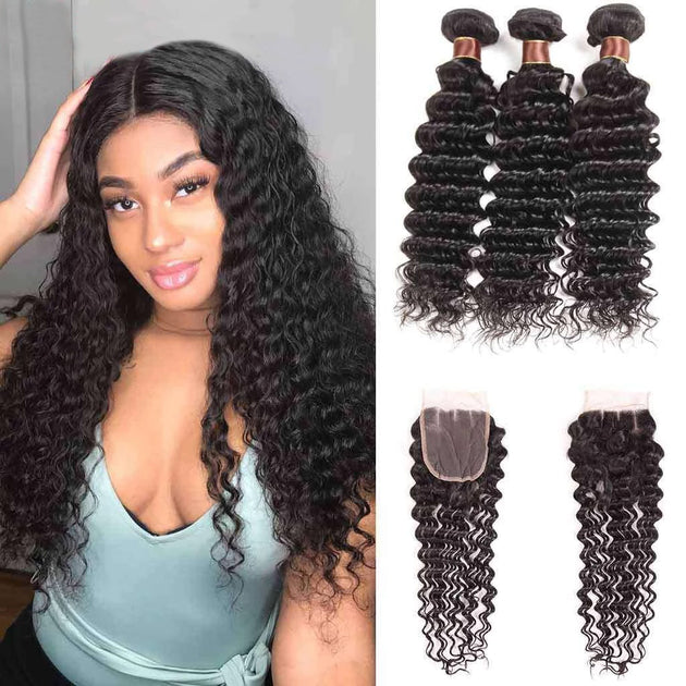 Deep Wave Lace Wigs | Deep Wave Bundles With Closure - AshimaryHair ...